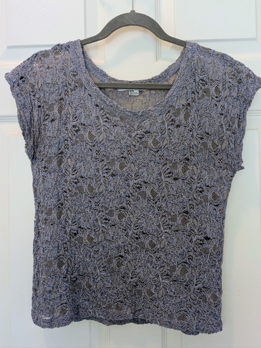Forever 21 Lilac Sheer Lace Top